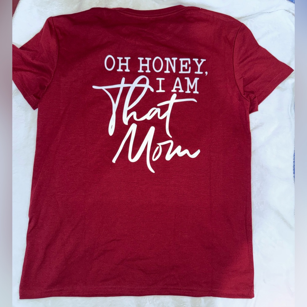 Maroon 'Mom' T-Shirt